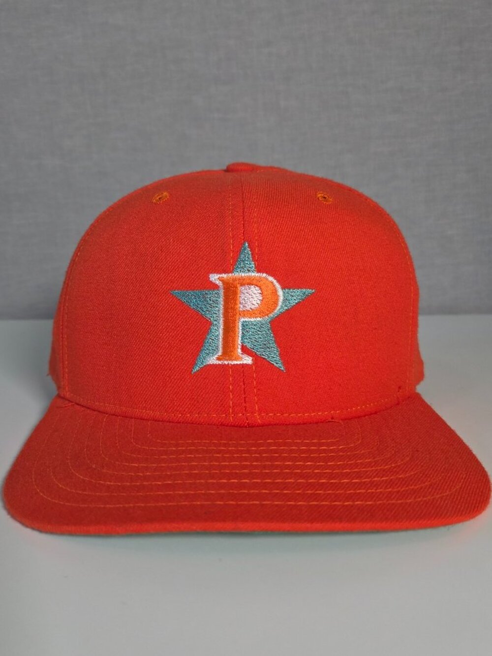 Vintage 90s Philadelphia Stars New Era Pro Model Snapback Hat Orange USA